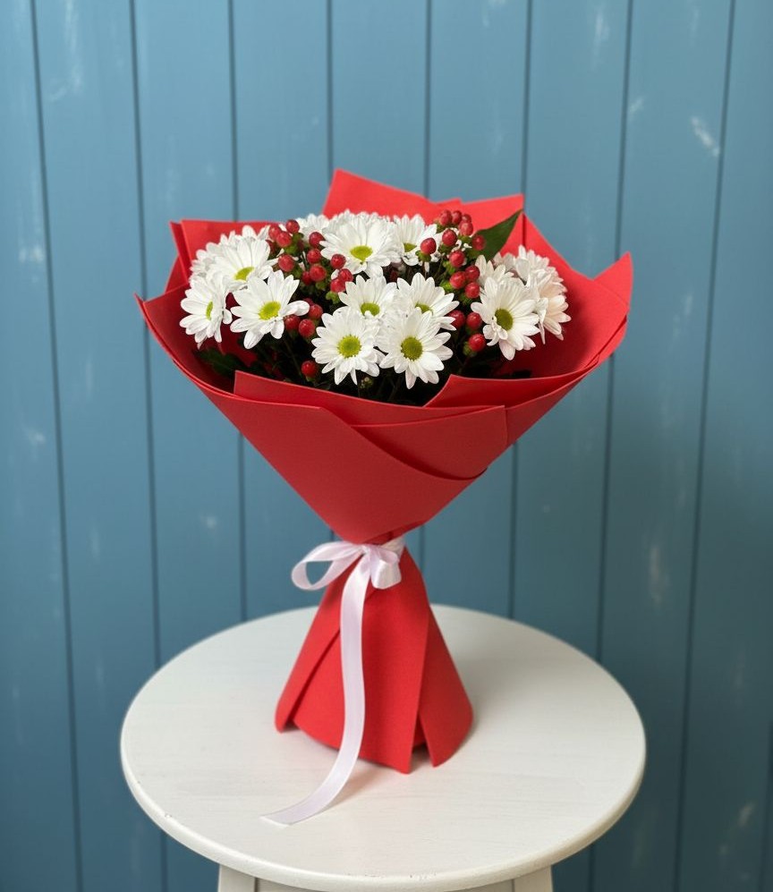 Букет цветов из: Хризантемы в Конаково