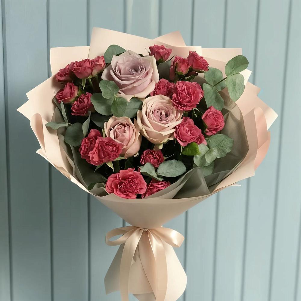 Букет цветов из: Гвоздики и Розы в Конаково