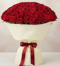 Букет 101 Красная роза Милано в Конаково