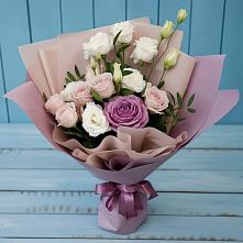Букет цветов из:  Розы и Лизиантусы в Конаково