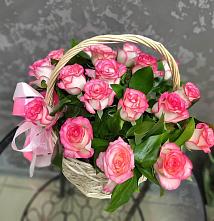 Цветочная композиция из Розы в корзине в Конаково