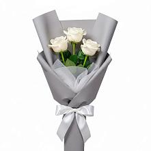 Букет 3 белые розы #REPLACE_PRED# Конаково