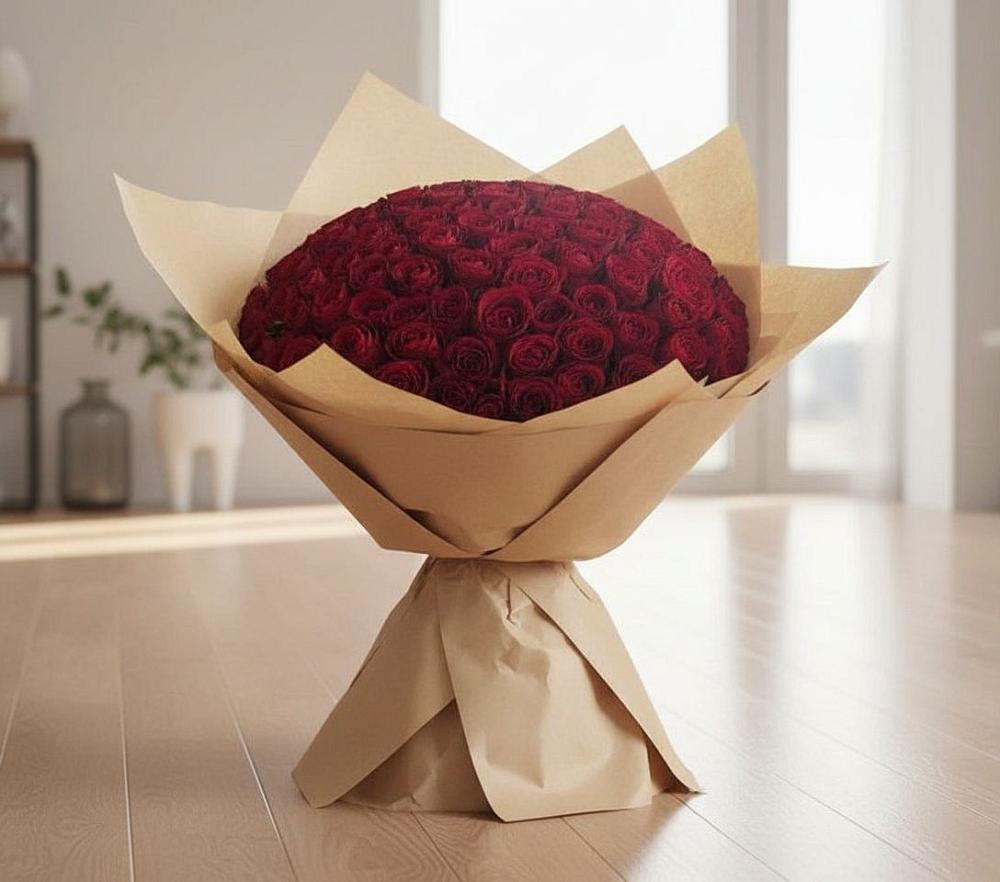 Букет 101 Красная роза в Конаково