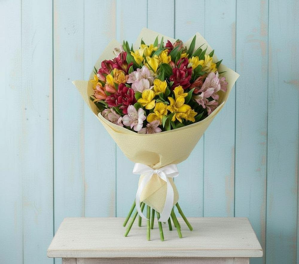 Букет цветов из: Альстромерии в Конаково