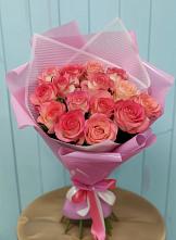 Букет 15 Розовых роз Равель в Конаково